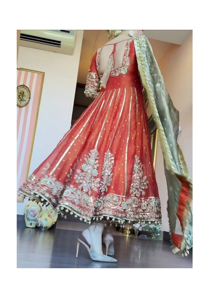 Malishka Export Embroidered Anarkali Gown With Dupatta for Women - Image 2